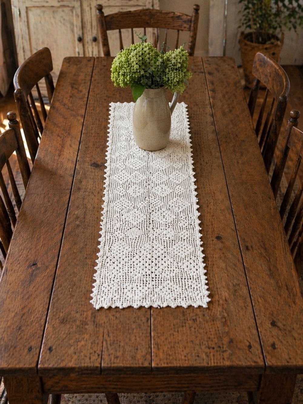 Vintage Crochet Table Runner